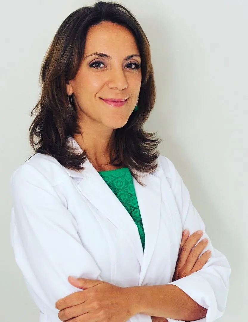 Portrait of Dr Nerea Felip in a white coat